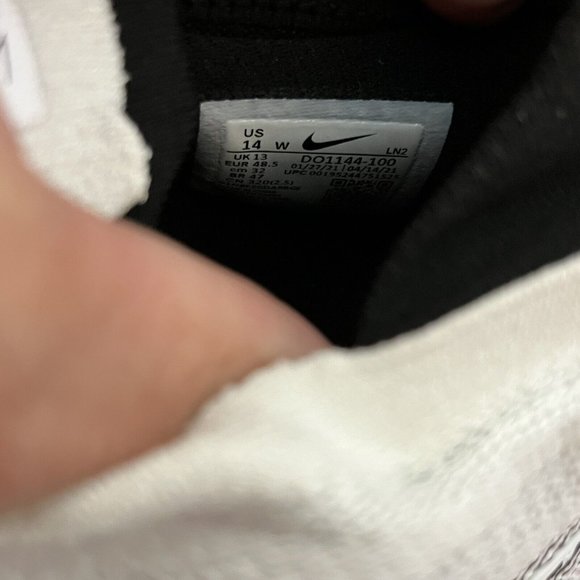 Nike Vapor Edge 360 Elite Flyknit Detachable Cleats White Mens Size 14 Wide - Picture 9 of 10